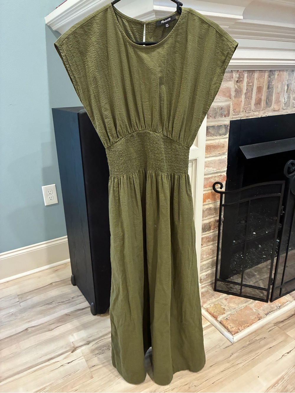 Madewell green maxi dress